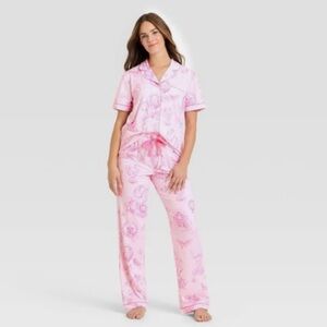M, XL, 1X, 2X - Wicked x Katie Kime Women's Graphic Pajama Set - Pink NWT